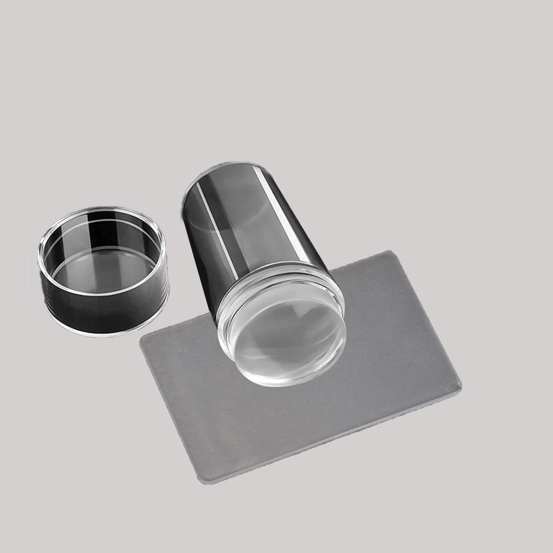 Clear Jelly Nail Stamper Set with Plates for Nail Art