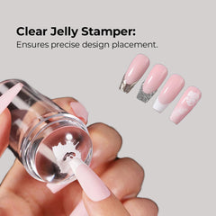 Clear Jelly Nail Stamper Set with Plates for Nail Art