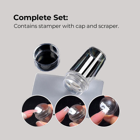 Clear Jelly Nail Stamper Set with Plates for Nail Art