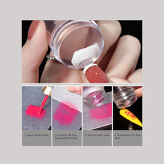 Clear Jelly Nail Stamper Set with Plates for Nail Art