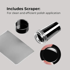 Clear Jelly Nail Stamper Set with Plates for Nail Art