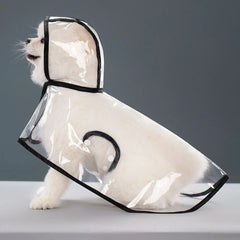 Clear Reflective Dog Raincoat with Harness Hole