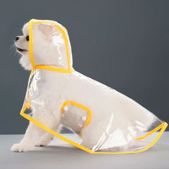 Clear Reflective Dog Raincoat with Harness Hole