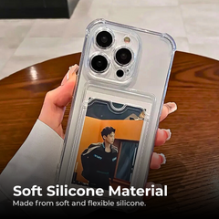 Clear Wallet Case for iPhone 16 15 14 Pro Max
