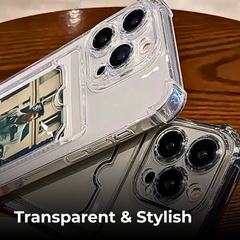 Clear Wallet Case for iPhone 16 15 14 Pro Max