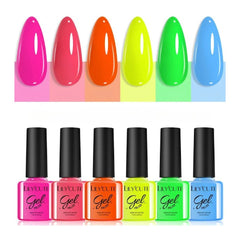 Coffee Series Gel Nail Polish Set - 6pcs UV Manicure Kit