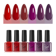 Coffee Series Gel Nail Polish Set - 6pcs UV Manicure Kit