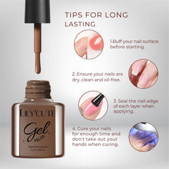 Coffee Series Gel Nail Polish Set - 6pcs UV Manicure Kit