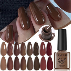 Coffee Series Gel Nail Polish Set - 6pcs UV Manicure Kit