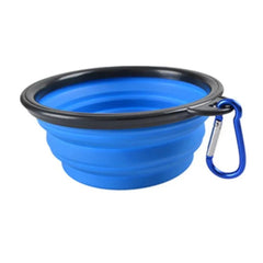 Collapsible Silicone Pet Travel Bowl with Clip