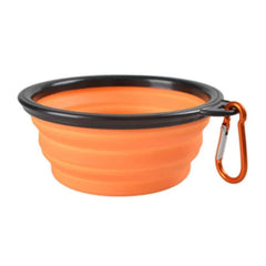 Collapsible Silicone Pet Travel Bowl with Clip