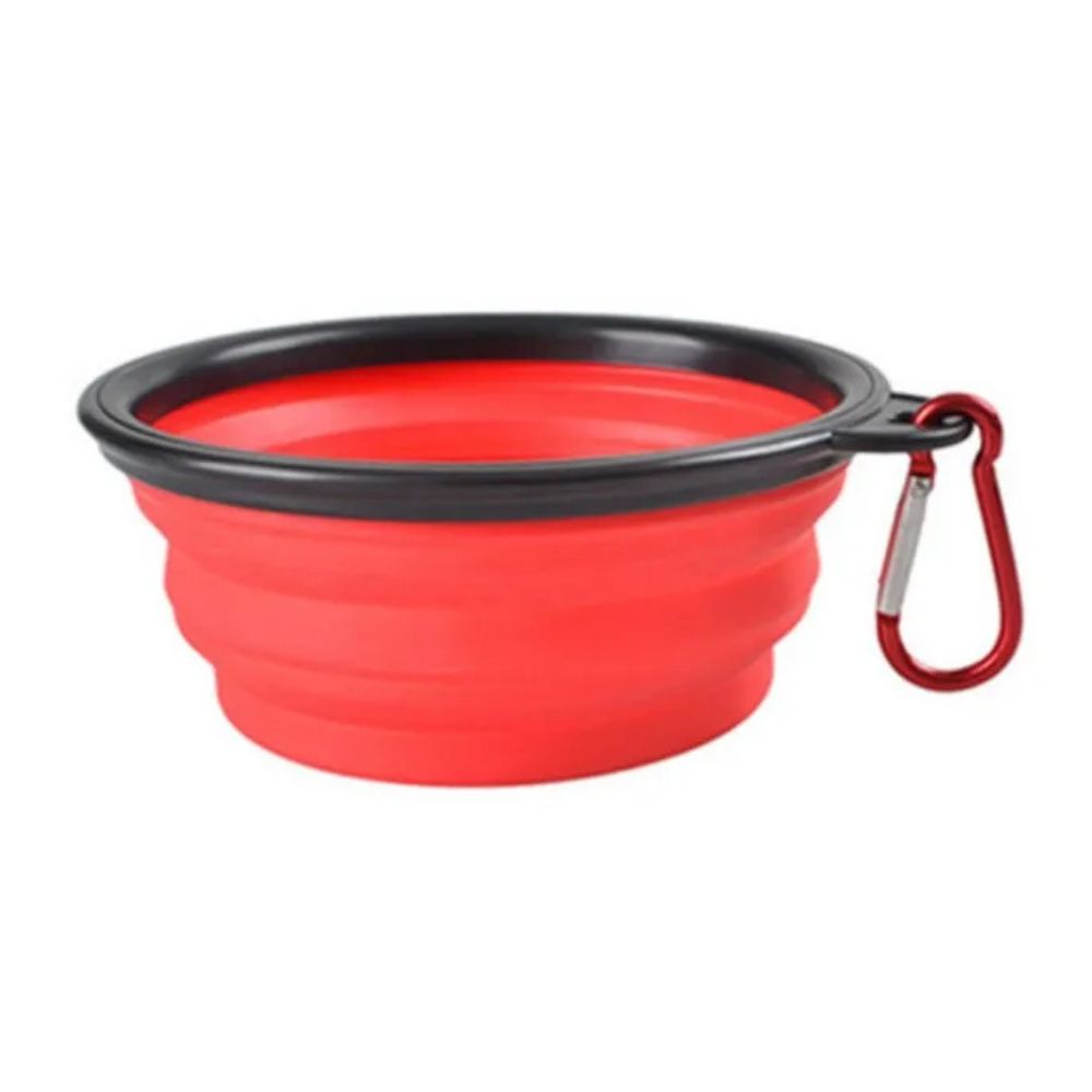 Collapsible Silicone Pet Travel Bowl with Clip