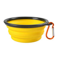 Collapsible Silicone Pet Travel Bowl with Clip