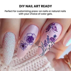 Colorful 3D Nail Stickers Gold Ink Marble Art for DIY