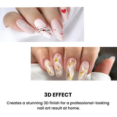Colorful 3D Nail Stickers Gold Ink Marble Art for DIY