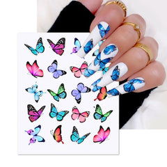 Colorful 3D Nail Stickers Gold Ink Marble Art for DIY