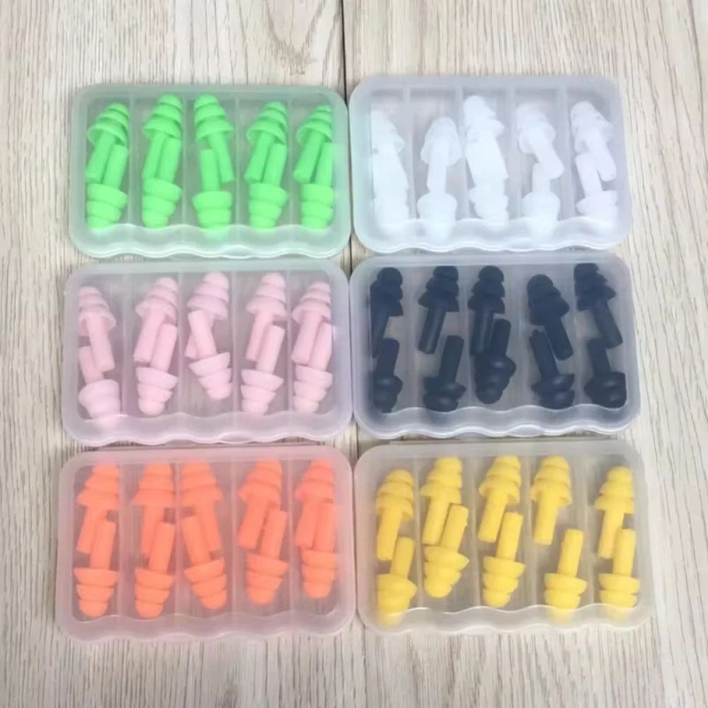 Colorful Reusable Silicone Ear Plugs with Travel Case