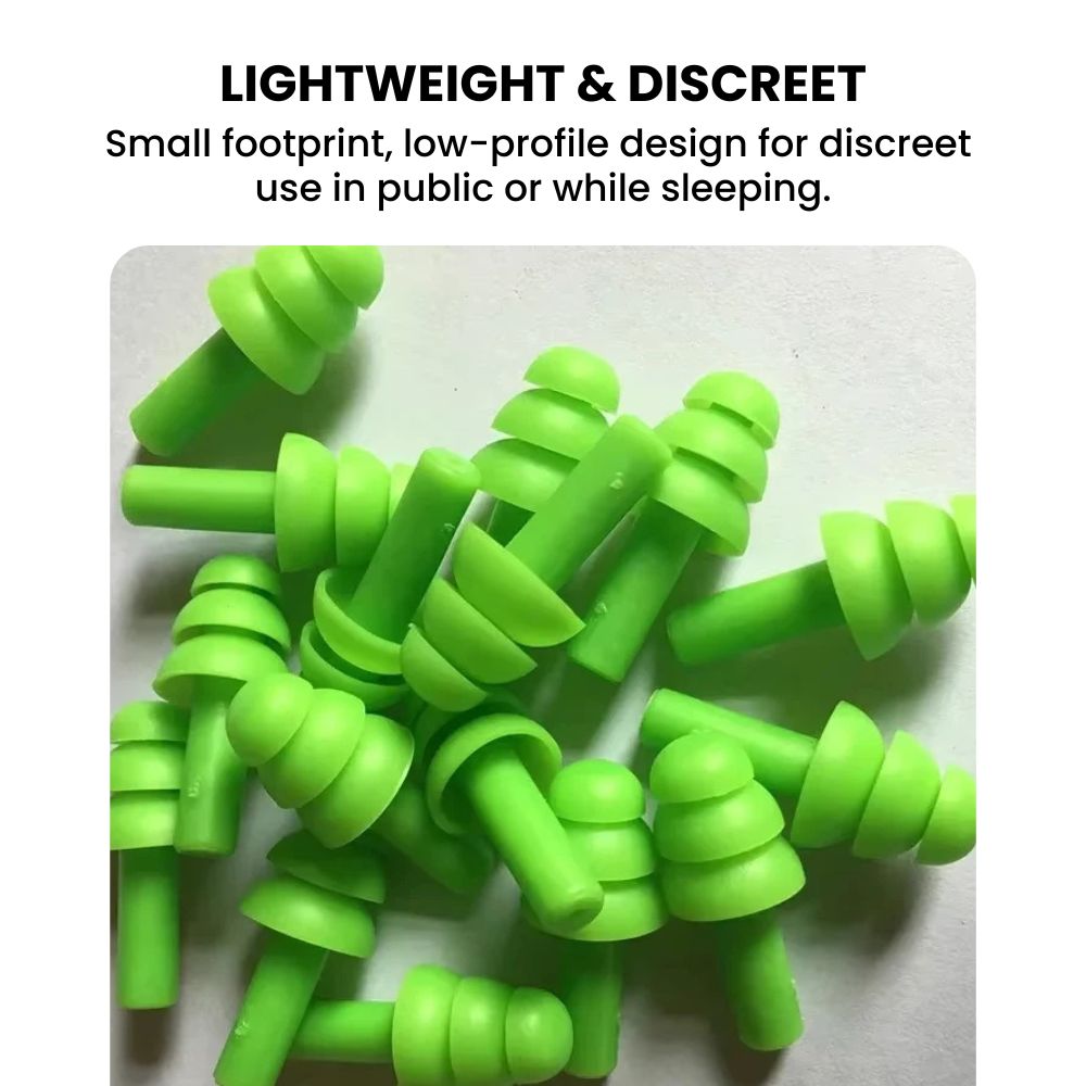 Colorful Reusable Silicone Ear Plugs with Travel Case lightweight