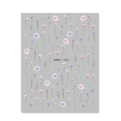 Colorful 3D Nail Stickers Gold Ink Marble Art for DIY