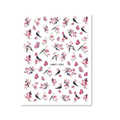 Colorful 3D Nail Stickers Gold Ink Marble Art for DIY