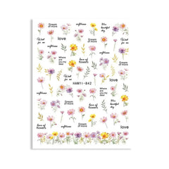 Colorful 3D Nail Stickers Gold Ink Marble Art for DIY
