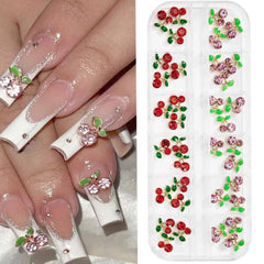 Colorful Resin Bow Nail Charms – 3D DIY Art Set of 12