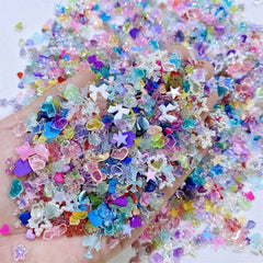 Colorful Resin Nail Charms 3D Kawaii Set – 50pcs DIY Kit