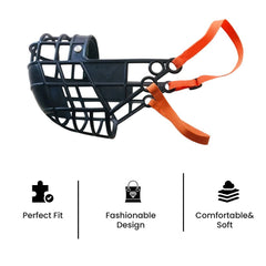 Comfort-Fit Dog Basket Muzzle — Adjustable, Breathable