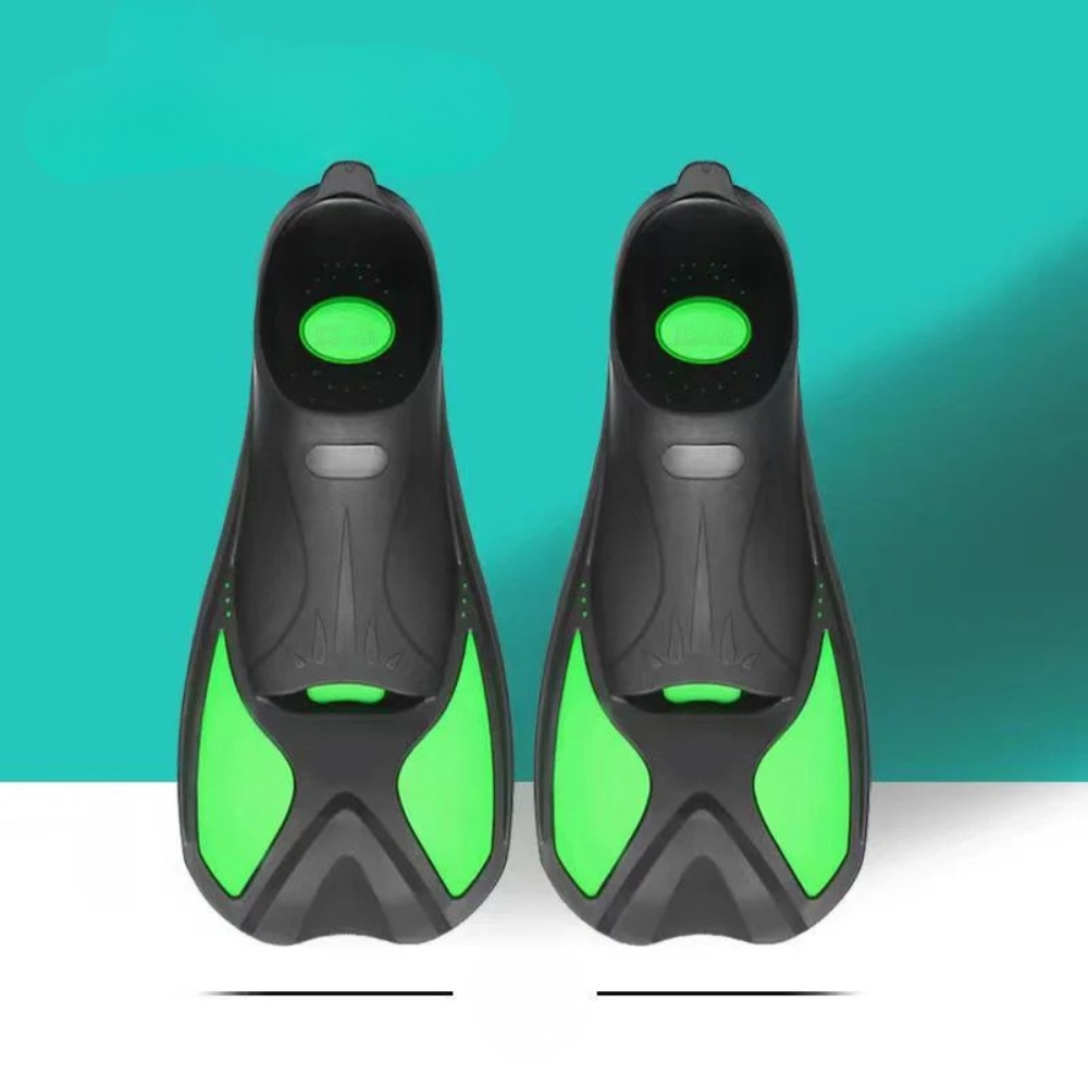 Comfort_Flex_Adjustable_Snorkel_Fins_Open_Heel_-_Green