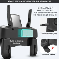 Compact Foldable Camera Drone — Fixed-Height Hover, Modular Battery