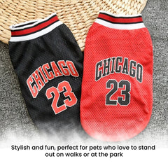 Chicago 23 Pet Jersey — Small Dog & Cat Sports Tee