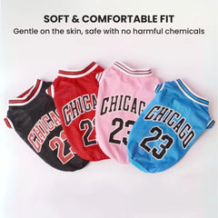 Chicago 23 Pet Jersey — Small Dog & Cat Sports Tee