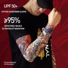 Cool Ice Silk Tattoo Arm Sleeves – Breathable & UV Protection