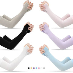 Cooling UV Protection Ice Silk Arm Sleeves – Unisex