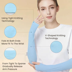 Cooling UV Protection Ice Silk Arm Sleeves – Unisex