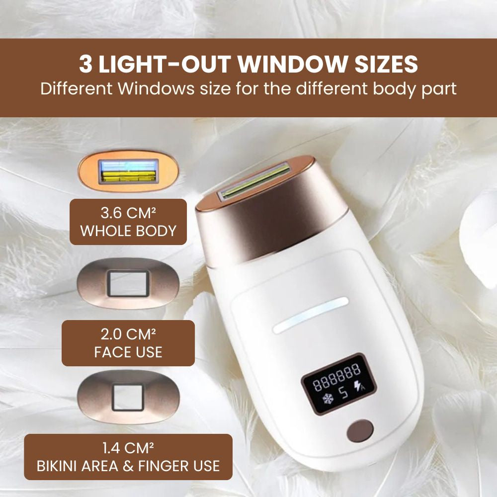 Cordless IPL Laser Hair Remover — 999,900 Flashes - 3 lights