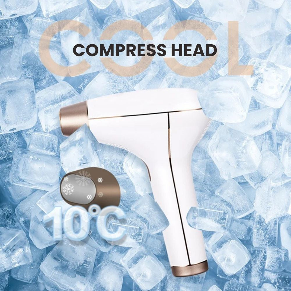 Cordless IPL Laser Hair Remover — 999,900 Flashes - compress head