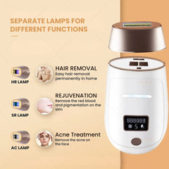 Cordless IPL Laser Hair Remover — 999,900 Flashes -  separate lamp