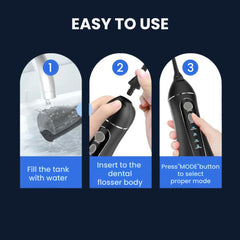 Cordless Water Flosser F18 – 3 Modes, 4 Tips, USB Rechargeable