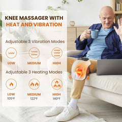 Cordless Knee Massager with Heat & Vibration Therapy - heat and vibration