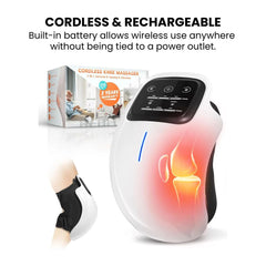 Cordless Knee Massager with Heat & Vibration Therapy - rechargeable