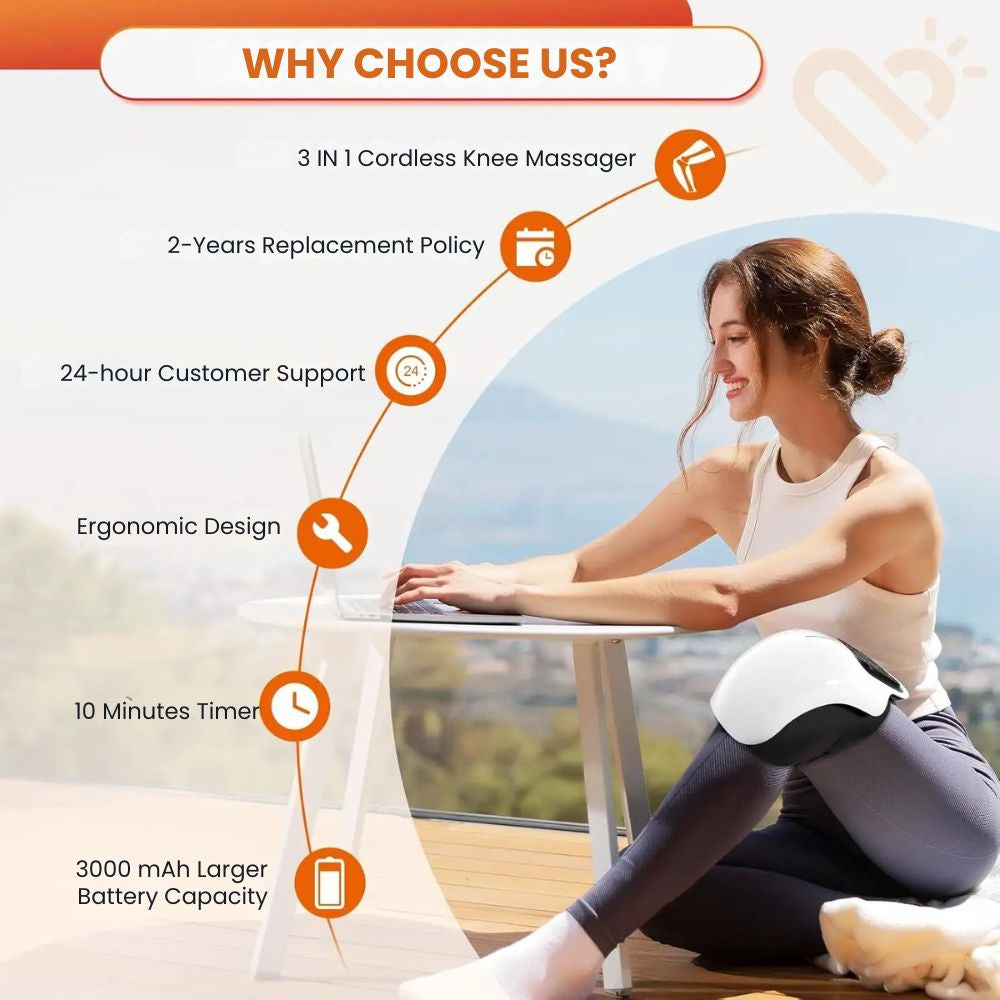 Cordless Knee Massager with Heat & Vibration Therapy - why choose us