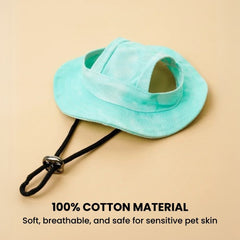 Adjustable Cat Bucket Hat — Cute Sun Hat for Pets