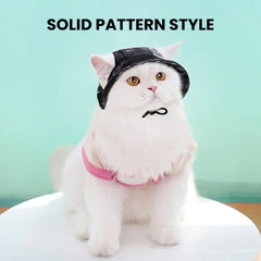 Adjustable Cat Bucket Hat — Cute Sun Hat for Pets