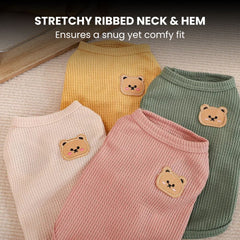 Cozy Teddy Bear Knit Dog Sweater – Winter Pet Clothes