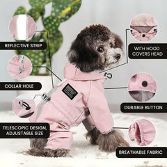 Cozy Waterproof Dog Jumpsuit — Fleece Lined Pet Hoodie