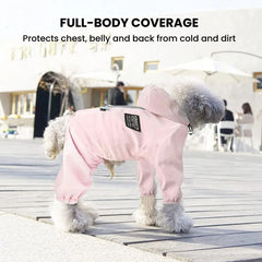 Cozy Waterproof Dog Jumpsuit — Fleece Lined Pet Hoodie