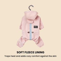 Cozy Waterproof Dog Jumpsuit — Fleece Lined Pet Hoodie