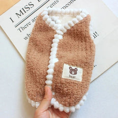 Cozy Pom Knit Dog Sweater — Small Breed Vest