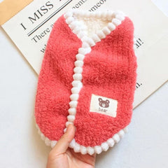 Cozy Pom Knit Dog Sweater — Small Breed Vest